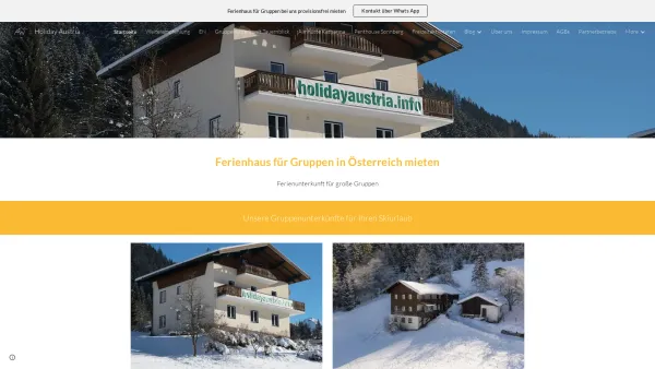 Website Screenshot: Herzlich willkommen auf unserer HOLIDAYAUSTRIA-Seite Hier finden Sie Ferienhäuser & Almhütten für Ihren Urlaub in Österreich - Holiday Austria - Date: 2023-06-22 15:13:58