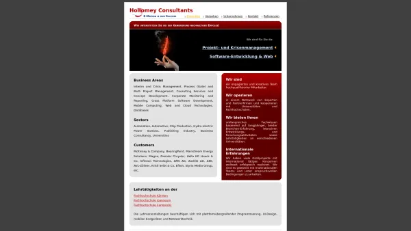 Website Screenshot: Hollomey Consultants GmbH - Hollomey Consultants GmbH - Date: 2023-06-22 15:13:58