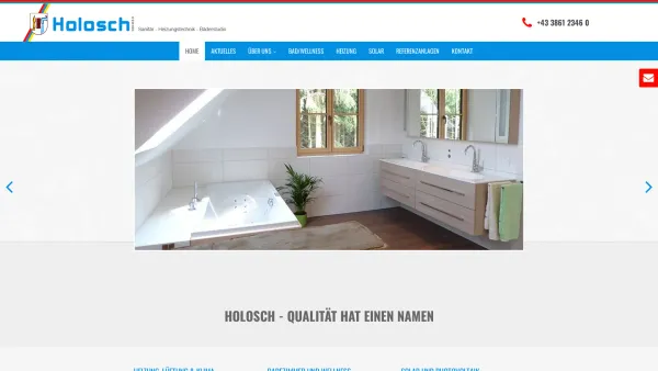 Website Screenshot: Holosch auf unserer - Ihr Installateur im Bezirk Bruck an der Mur - Holosch GmbH - Date: 2023-06-14 10:40:38