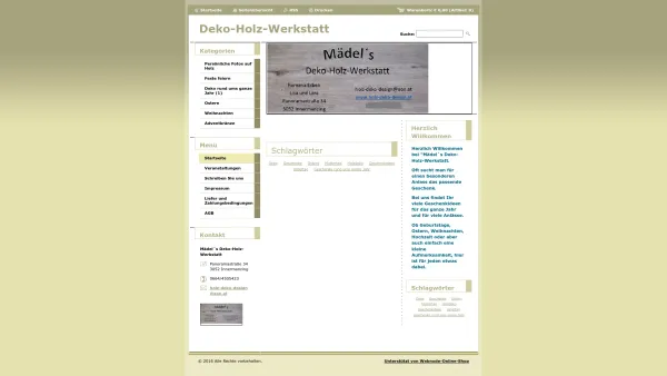 Website Screenshot: Holz und Deko Design Markus Erben - Bei Holz und Deko Design finden Sie viele Geschenkideen für das ganze Jahr und für viele Anlässe. Mehr Infos: https://www.holz-deko-design.at/ - Date: 2023-06-22 15:17:09