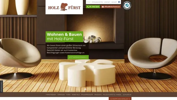 Website Screenshot: HOLZ-FÜRST Cornelius Necas Sohn Holz Fürst Online - Parkettboden und mehr – Holz-Fürst in Wien ist Ihr Partner - Date: 2023-06-22 15:12:28
