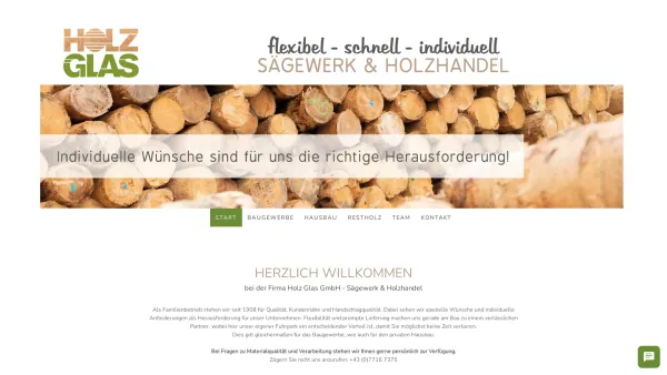Website Screenshot: Franz Glas GmbH - Besuche uns am Sägewerk in St. Roman! - Holz Glas GmbH - Date: 2023-06-22 15:12:28