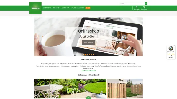 Website Screenshot: Holz-im-Garten.at - Holz Produktion & Holzhandel aus Österreich - SECA - Date: 2023-06-22 15:12:28