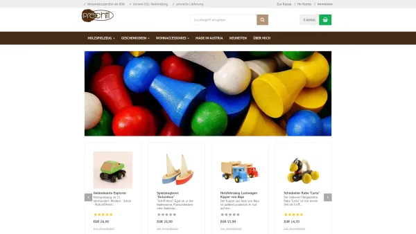Website Screenshot: Holz-Prechtl e.U. - Holzspielzeug in bester Qualität aus erster Hand - bei holz-prechtl - Date: 2023-06-15 16:02:34