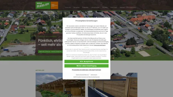 Website Screenshot: Riegler Holzindustrie GmbH - Home - Riegler Holzindustrie GmbH - Date: 2023-06-22 15:12:28