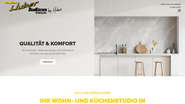 Website Screenshot: Holz Design Huber Das Leben ist zu kurz für langweiliges Wohnen - Wohnstudio Salzburg - DAN Küchen Exklusiv - Holz + Design Huber - Date: 2023-06-22 15:12:28