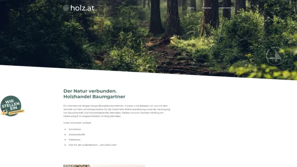 Website Screenshot: Holzhandel A. Baumgartner GmbH - Holzhandel Baumgartner • Holz.at | Holzhandel Baumgartner - Der Natur verbunden - Date: 2023-06-22 15:12:28