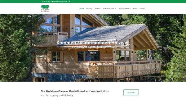 Website Screenshot: Holzbau Gasser - Holzbau Gasser GmbH - Ihr Holzexperte aus Kärnten - Date: 2023-06-22 15:12:28