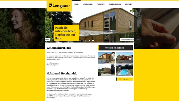 Website Screenshot: Rudolf Holzbau Lengauer - Holzbau Lengauer - 3433 Königstetten - Niederösterreich - Date: 2023-06-22 15:12:28