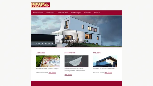 Website Screenshot: Holzbau Loike GmbH - Holzbau Loike - Date: 2023-06-14 10:40:38