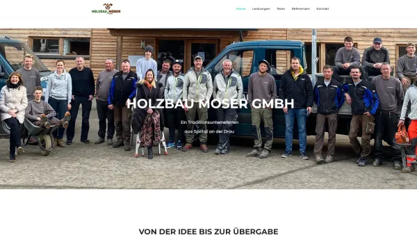 Website Screenshot: Ralf Moser Holzbau GesmbH - Home - Date: 2023-06-22 15:12:28