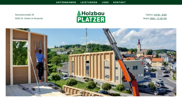 Website Screenshot: Holzbau Zimmermeister Platzer - Holzbau Platzer | St. Stefan im Rosental in der Südoststeiermark - Date: 2023-06-15 16:02:34