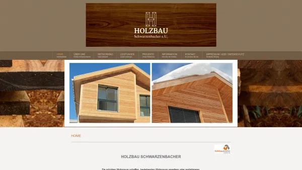 Website Screenshot: Holzbau Schwarzenbacher e.U. - Holzbau Schwarzenbacher - Der Holzbaumeister in Kärnten - Date: 2023-06-22 15:12:28