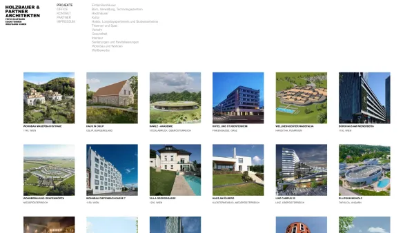 Website Screenshot: Architekten Holzbauer und Partner - Holzbauer-Partner.at > PROJEKTE > Projekte-chronologisch - Date: 2023-06-14 10:40:38
