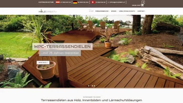 Website Screenshot: Holzdirekt Montagen und Vertriebs GmbH - ▷ Terrassendielen aus Holz ⇒ Terrasse Holzboden Dielen - Holzdirekt Montagen und Vertriebs GmbH - Date: 2023-06-22 15:12:28