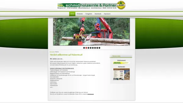 Website Screenshot: Schmid Holzernte & Partner GmbH - Home | Holzernte.at - Date: 2023-06-22 15:12:28