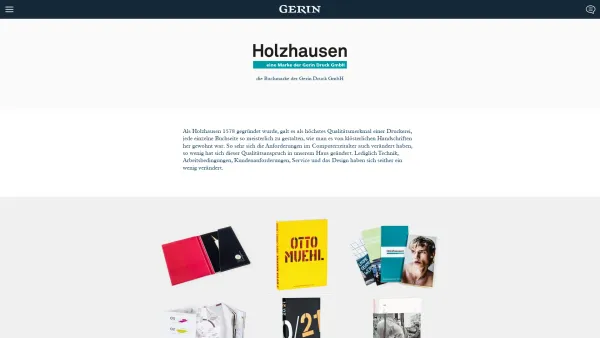 Website Screenshot: Holzhausen weil die richtige Antwort zählt - Holzhausen | Druckerei Gerin - Date: 2023-06-22 15:12:28