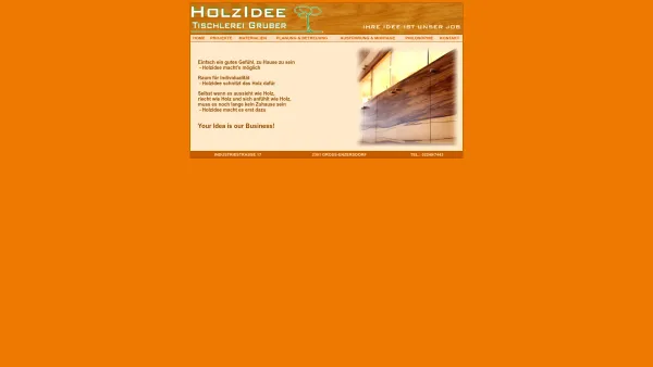 Website Screenshot: HOLZIDEE Tischlerei Gruber - HOLZIDEE Tischlerei Gruber - Date: 2023-06-22 15:17:09
