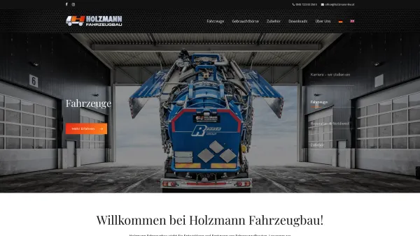 Website Screenshot: Holzmann Fahrzeugbau - Startseite - Holzmann Fahrzeugbau GmbH - Date: 2023-06-14 10:40:38