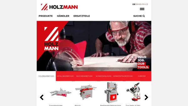Website Screenshot: Holzmann Maschinen - Your Job. Our Tools. - HOLZMANN Maschinen GmbH - Date: 2023-06-14 10:37:46