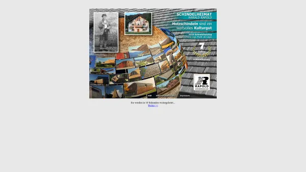 Website Screenshot: Rapold Harald Schindelfachgeschäft Holzdachrinnen - Holzschindeln für Dächer und Fassaden, Holzdachrinnen aus Lärche und Fichte - Date: 2023-06-22 15:17:09