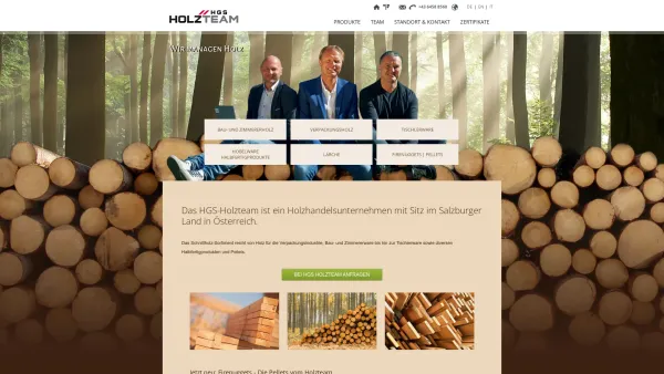 Website Screenshot: HGS-Holzteam GmbH - Österreich, HGS Holzteam, Holzhandel Eben im Pongau - Date: 2023-06-22 15:17:09