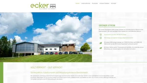 Website Screenshot: Peter Holzwaren Ecker - Peter Ecker Holzwarenerzeugung KG in Oberösterreich - Date: 2023-06-22 15:17:09