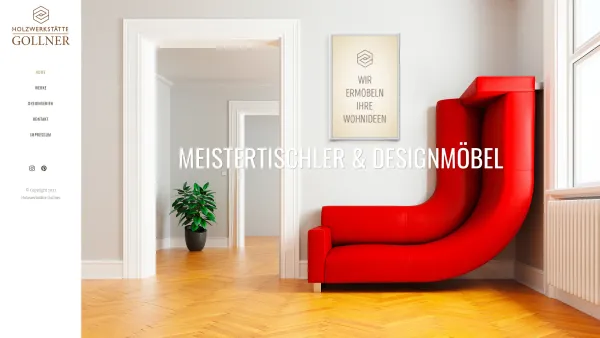 Website Screenshot: Holz WERKSTÄTTE Gollner - Holzwerkstätte Gollner | Meistertischler & Designmöbel - Date: 2023-06-22 15:17:09