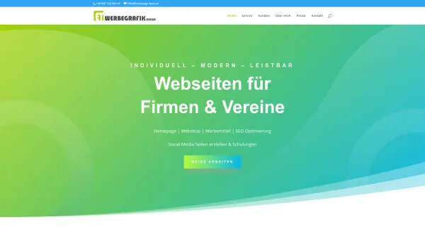 Website Screenshot: ET Werbegrafik Design - Home - Webseite für kleine Firmen & Vereine | modern - trendig - leistbar - Date: 2023-06-15 16:02:34
