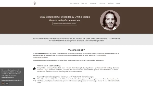 Website Screenshot: Homepage Optimierung SEO für "Nicht IT-ler" - SEO Spezialist für Websites & Online Shops - Bernd Jungbauer - Date: 2023-06-15 16:02:34