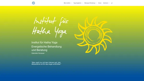 Website Screenshot: Institut für Hatha Yoga und Honauer Gabriele - Startseite - Institut für Hatha Yoga - Date: 2023-06-22 15:17:09