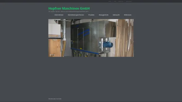 Website Screenshot: Hopfner Holzbearbeitungsmaschinen - Home - Date: 2023-06-22 15:16:32
