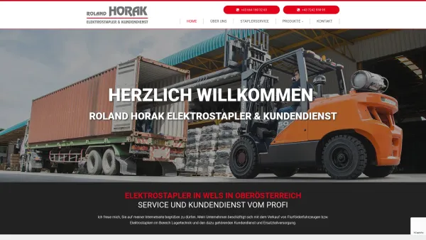 Website Screenshot: ROLAND HORAK Elektrostapler u. Kundendienst - Roland Horak - Elektrostapler in Wels in Oberösterreich - Date: 2023-06-15 16:02:34