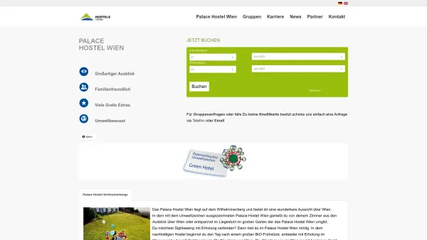 Website Screenshot: PALACE HOSTEL SCHLOSSHERBERGE WIEN - Hostel Wien – Hostel Vienna - Date: 2023-06-22 15:12:32