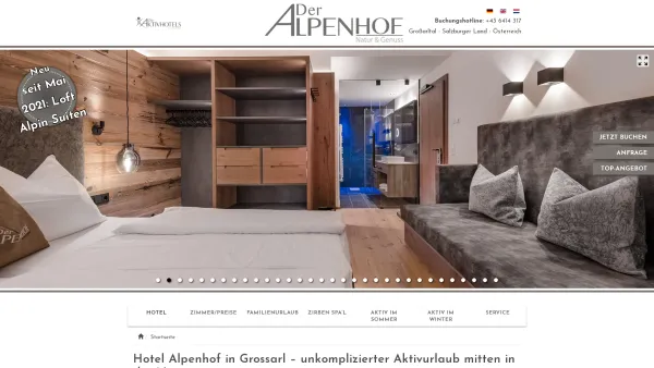 Website Screenshot: Hotel Alpenhof Berge Almen Wintersport Großarl/ Österreich - Hotel - Dein Urlaub in Großarl, Österreich » Hotel Alpenhof - Date: 2023-06-22 15:12:32