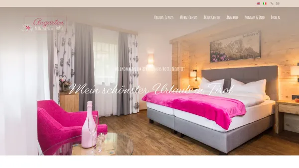 Website Screenshot: Hotel Augarten - Schönstes Berggenuss Hotel Neustift ⭐️ im Herzen vom alpinen Stubaital - Date: 2023-06-22 15:12:32