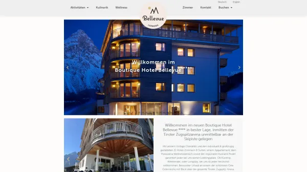 Website Screenshot: Familienurlaub im Kinderhotel & Babyhotel Bellevue in Lermoos / Tirol - Boutique Hotel Bellevue Lermoos - Date: 2023-06-22 15:12:32