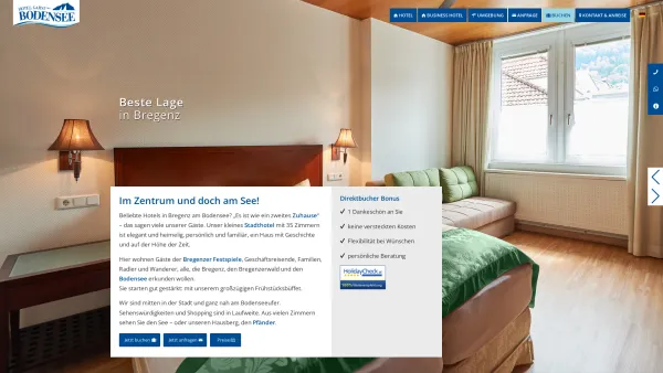 Website Screenshot: Hotel Garni Bodensee - Willkommen im Zentrum - Hotel Garni *** Bodensee in Bregenz - Date: 2023-06-22 15:12:32