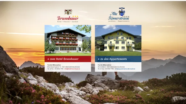 Website Screenshot: Altenmarkt Zauchensee Hotel Pension Brunnbauer Salzburg - Hotel Garni Altenmarkt-Zauchensee mit Sauna + Fitness - Günstiges Hotel für Ihren Skiurlaub in der Sportwelt Amadé - Date: 2023-06-22 15:12:32