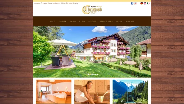 Website Screenshot: Hotel Christoph*** - Hotel Christoph - Ferienparadies in Neustift im Stubaital - Date: 2023-06-14 10:40:41