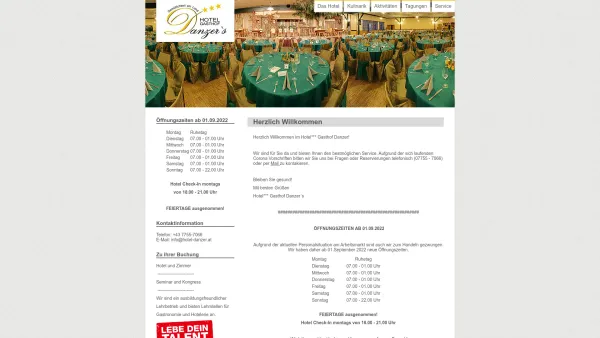 Website Screenshot: Hotel Danzer Aspach - Urlaub Hotel Danzer Aspach - Gemütlichkeit am Land - Date: 2023-06-22 15:14:05