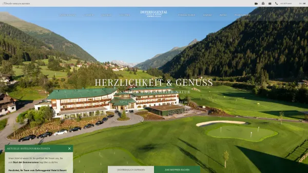 Website Screenshot: Hotel & Resort Defereggental - Defereggental Hotel & Resort > Hier Ihren Urlaub buchen - Date: 2023-06-22 15:14:05