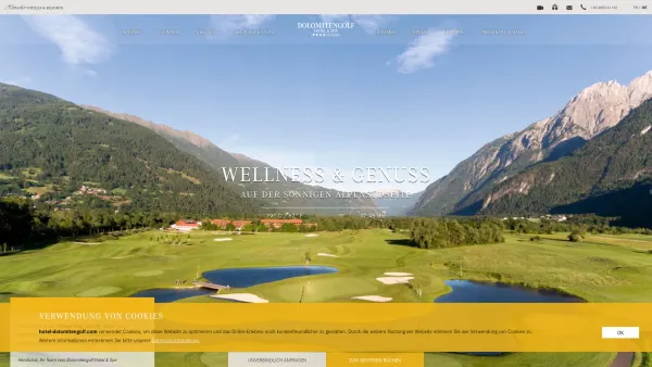 Website Screenshot: Hotel Resort Dolomitengolf *** Hotel Golf Dolomiten Lienz Osttirol Luxus 4 Sterne - Ihr Golfhotel in Österreich: Dolomitengolf Hotel & Spa - Date: 2023-06-15 16:02:34