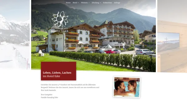 Website Screenshot: Hotel Ferienanlage Eder Bühel Ramsau Hippach www.hotel-eder.com Zillertalarena Penken Horberg Finkenberg Mayrhofen Zell am Ziller - Startseite - Hotel Eder - Date: 2023-06-22 15:14:05