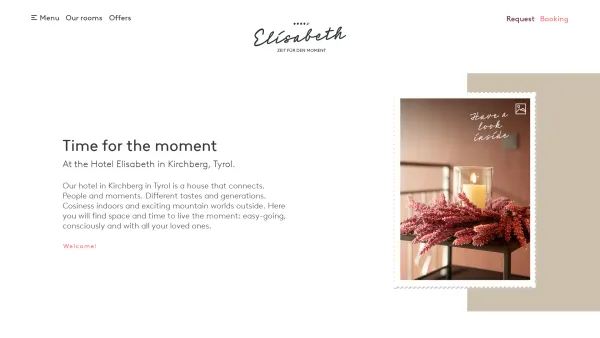 Website Screenshot: Hotel Elisabeth****s - Hotel Elisabeth in Kirchberg, Tirol: Time for the moment - Date: 2023-06-14 10:40:41