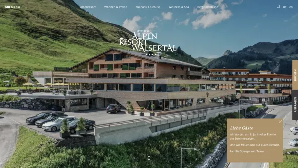 Website Screenshot: Hotel Faschina - Willkommen im Alpenresort Walsertal - Date: 2023-06-14 10:40:41