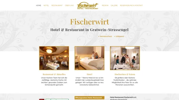 Website Screenshot: Hotel-Restaurant Fischerwirt - Hotel Restaurant Fischerwirt - Date: 2023-06-22 15:14:05