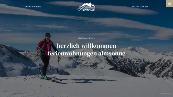 Website Screenshot: Ferienwohnungen Frühauf Schönfeld - Herzlich Willkommen zum Wanderurlaub und Skiurlaub in Schönfeld-Innerkrems! - almsonne - Date: 2023-06-22 15:14:05