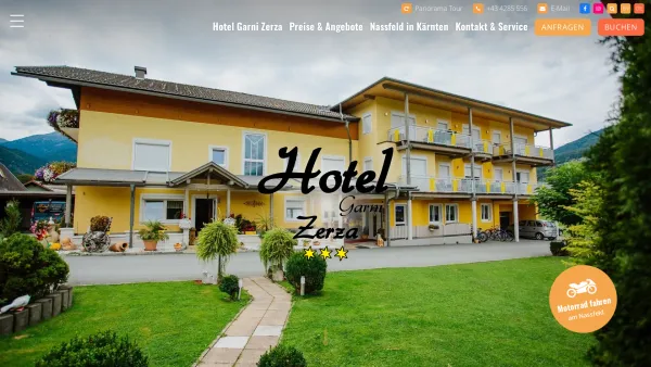 Website Screenshot: Hotel Garni Zerza - Hotel Garni Zerza / Frühstückspension am Nassfeld - Date: 2023-06-15 16:02:34