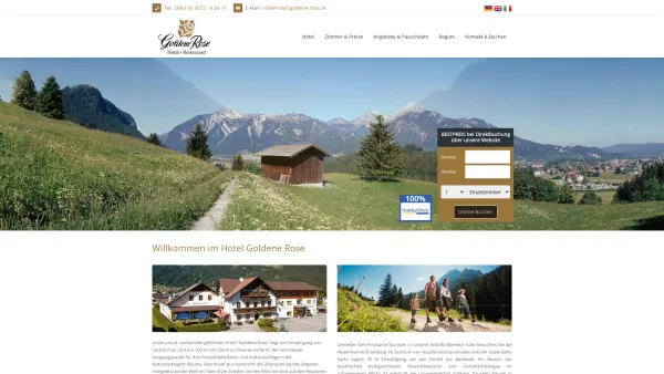 Website Screenshot: Hotel Goldene Rose - Home | Hotel Goldene Rose in Lechaschau / Reutte Tirol - Date: 2023-06-14 10:37:46